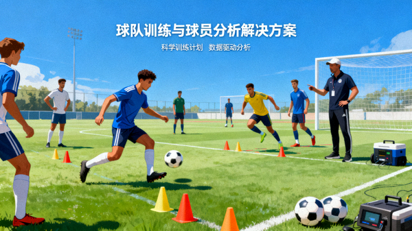 球队训练场景，球队与球员分析解决方案配图