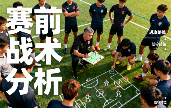 球队在训练场进行战术演练，赛前分析配图