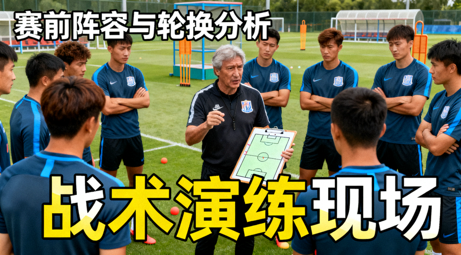 球队在训练场进行战术演练，赛前阵容与轮换分析配图
